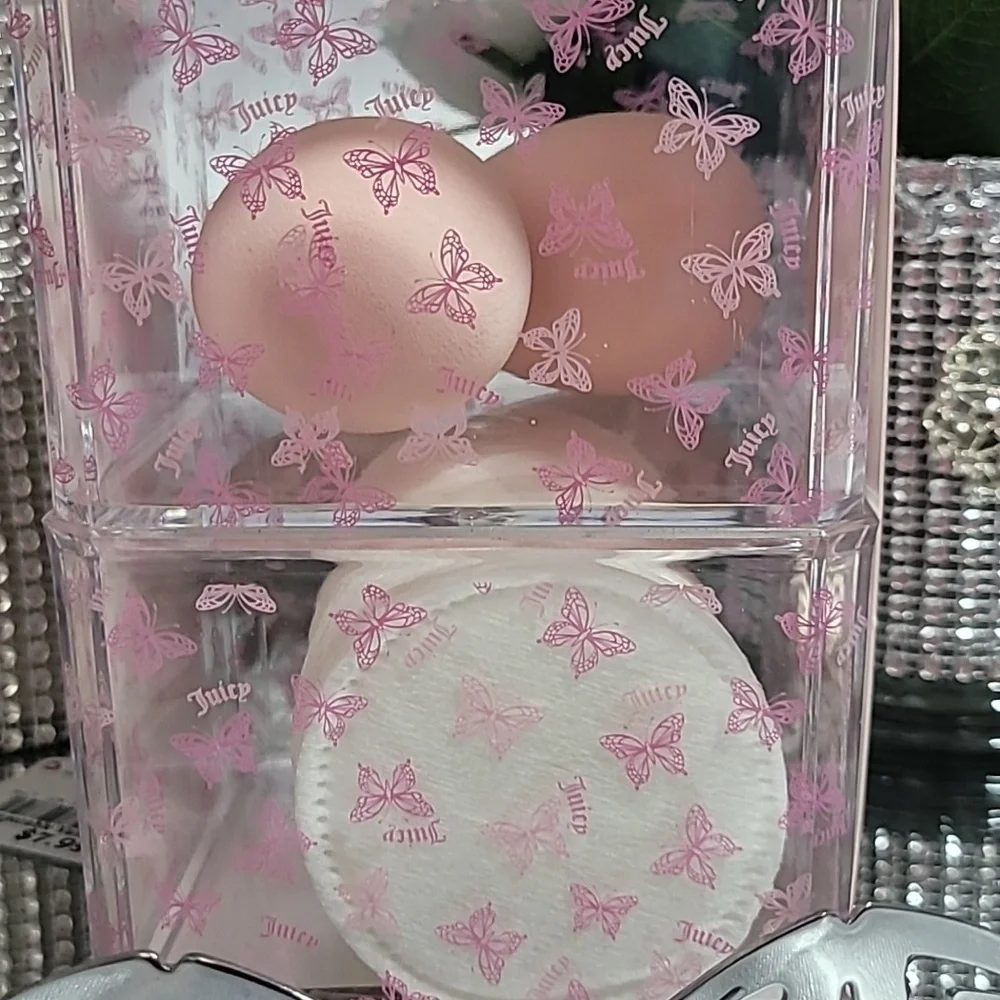 Juicy Couture Pink Stackable Cosmetic Organizers New